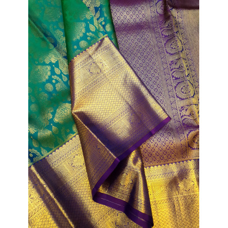 PS346 - PURE KANJIVARAM SILKS SAREE - GREEN