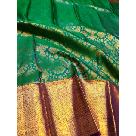 PS346 - PURE KANJIVARAM SILKS SAREE - GREEN