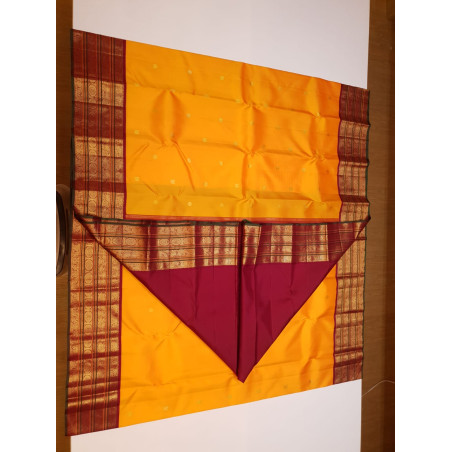 PS347 - PURE KANJIVARAM SILKS SAREE - YELLOW