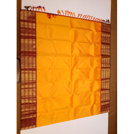 PS347 - PURE KANJIVARAM SILKS SAREE - YELLOW