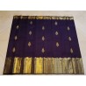 2G Pure Kanjivaram Silk Saree with Buttas and Grand Zari Border- Navy Blue | Prahla Silks