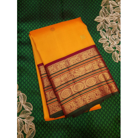 PS347 - PURE KANJIVARAM SILKS SAREE - YELLOW