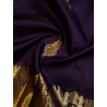 2G Pure Kanjivaram Silk Saree with Buttas and Grand Zari Border- Navy Blue | Prahla Silks