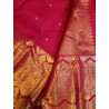 2G Pure Kanjivaram Silk Saree with Buttas and Grand Zari Border- Pink | Prahla Silks