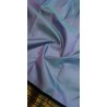 2G Kanjivaram Silk Saree in Pastel Lavender with Black, Gold Zari & Peacock Border | Prahla Silks