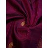 2G Pure Kanjivaram Silk Saree in Royal Wine with Gold Zari Border & Peacock Butta | Prahla Silks