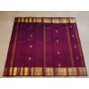 2G Pure Kanjivaram Silk Saree in Royal Wine with Gold Zari Border & Peacock Butta | Prahla Silks