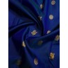 2G Pure Kanjivaram Silk Saree Royal Blue with Rani Pink Border & Gold Peacock Buttas | Prahla Silks