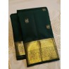 2G Pure Kanjivaram Silk Saree – Bottle Green with Rich Gold Zari | Prahla Silks