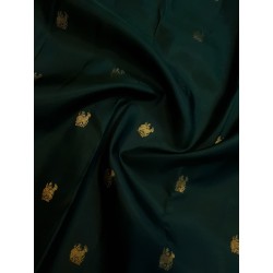 2G Pure Kanjivaram Silk Saree – Bottle Green with Rich Gold Zari | Prahla Silks
