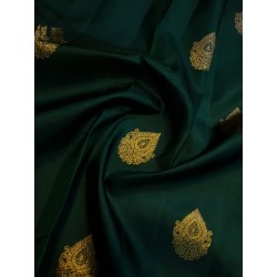 2G Pure Kanjivaram Silk Saree in Green with Gold Zari | Prahla Silks
