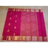 2G Pure Kanjivaram Silk Saree – Rani Pink with Gold Zari Buttas & Grand Border | Prahla Silks
