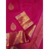 2G Pure Kanjivaram Silk Saree – Rani Pink with Gold Zari Buttas & Grand Border | Prahla Silks