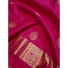 2G Pure Kanjivaram Silk Saree – Rani Pink with Gold Zari Buttas & Grand Border | Prahla Silks