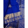 2G Pure Kanjivaram Silk Saree – Royal Blue with Traditional Pallakku Gold Zari Border | Prahla Silks