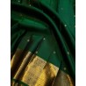 2G Pure Kanjivaram Silk Saree in Emerald Green with Gold Zari Border | Prahla Silks