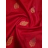 2G Pure Kanjivaram Silk Saree – Vermilion Red with Rich Antique Zari Border | Prahla Silks