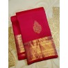2G Pure Kanjivaram Silk Saree – Red with Gold Zari Border | Bridal Traditional Saree | Prahla Silks