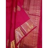 2G Pure Kanjivaram Silk Saree – Red with Gold Zari Border | Bridal Traditional Saree | Prahla Silks