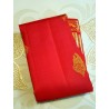 2G Pure Kanjivaram Silk Saree in Chilli red Gold Zari | Prahla Silks