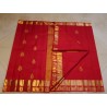 2G Pure Kanjivaram Silk Saree in Chilli red Gold Zari | Prahla Silks