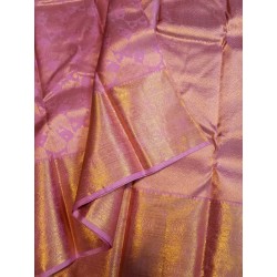 2G Pure Kanjivaram Silk Saree Pink | Prahla Silks | Brocade Designs with Gold Zari Weaves