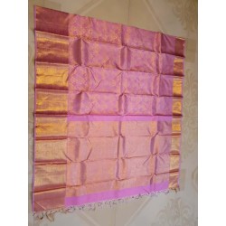 2G Pure Kanjivaram Silk Saree Pink | Prahla Silks | Brocade Designs with Gold Zari Weaves