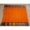 2G Pure Kanjivaram Silk Saree Orange Blue Peacock Border | Prahla Silks