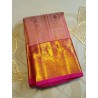2G Pure Kanjivaram Silk Saree Peach Pink with Peacock Zari Border & Gold Pallu | Prahla Silks