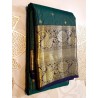 2G Pure Kanjivaram Silk Saree Bottle Green with Gold Zari Mango Border | Prahla Silks