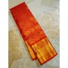 2G Pure Kanjivaram Silk Saree in Vibrant Chilli Red with Heavy Gold Zari | Prahla Silks