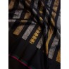 2G Pure Kanjivaram Silk Saree Jet Black with Dual Gold & Silver Zari | Prahla Silks