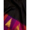 2G Pure Kanjivaram 8 Kol Silk Saree Black with Pink Temple Border | Traditional Pattu Saree | Prahla Silks