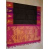 2G Pure Kanjivaram 8 Kol Silk Saree Black with Pink Temple Border | Traditional Pattu Saree | Prahla Silks