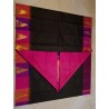 2G Pure Kanjivaram 8 Kol Silk Saree Black with Pink Temple Border | Traditional Pattu Saree | Prahla Silks