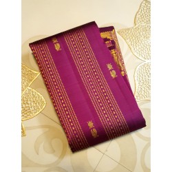 2G Pure Kanjivaram Silk Saree Royal Wine Purple with Rich Gold Zari Weaving | Prahla Silks