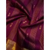 2G Pure Kanjivaram Silk Saree Royal Wine Purple with Rich Gold Zari Weaving | Prahla Silks