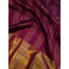 2G Pure Kanjivaram Silk Saree Royal Wine Purple with Rich Gold Zari Weaving | Prahla Silks