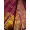2G Pure Kanjivaram Silk Saree Royal Wine Purple with Rich Gold Zari Weaving | Prahla Silks
