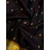 2G Pure Kanjivaram Silk Saree Black with Mustard Temple Border |Prahla Silks