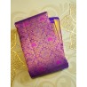 2G Pure Kanjivaram Silk Saree Royal Purple & Royal Blue with Traditional Gold Zari Border | Prahla Silks