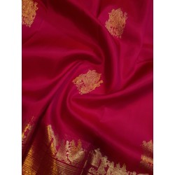 2G Pure Kanjivaram Silk Saree with Buttas and Grand Zari Border- Pink | Prahla Silks