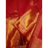 2G Pure Kanjivaram Silk Saree with Buttas and Grand Zari Border- Red, | Prahla Silks