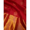 2G Pure Kanjivaram Silk Saree with Buttas and Grand Zari Border- Red, | Prahla Silks
