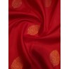 2G Pure Kanjivaram Silk Saree with Buttas and Grand Zari Border- Red, | Prahla Silks