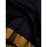 2G Pure Kanjivaram Silk Saree Black with Gold Zari Border & Small Butta | Traditional Kanchipuram Pattu Saree – Prahla Silks