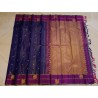 2G Pure Kanjivaram Silk Saree Royal Blue with Magenta Elephant & Peacock Zari Border | Prahla Silks