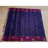 2G Pure Kanjivaram Silk Saree Royal Blue with Magenta Elephant & Peacock Zari Border | Prahla Silks