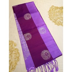Pure Kanchi Soft Silk Sarees Lavender and purple