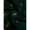 2G Pure Kanjivaram Silk Saree Bottle Green with Chilli Red Border & Gold Butta | Prahla Silks